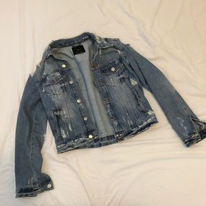 Zara Denim Distressed jacket